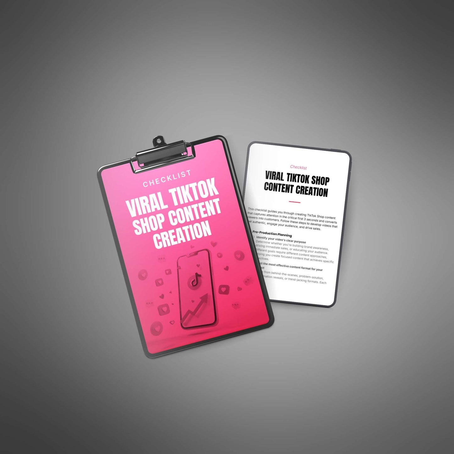 Viral TikTok Shop Content Creation - Check sheet
