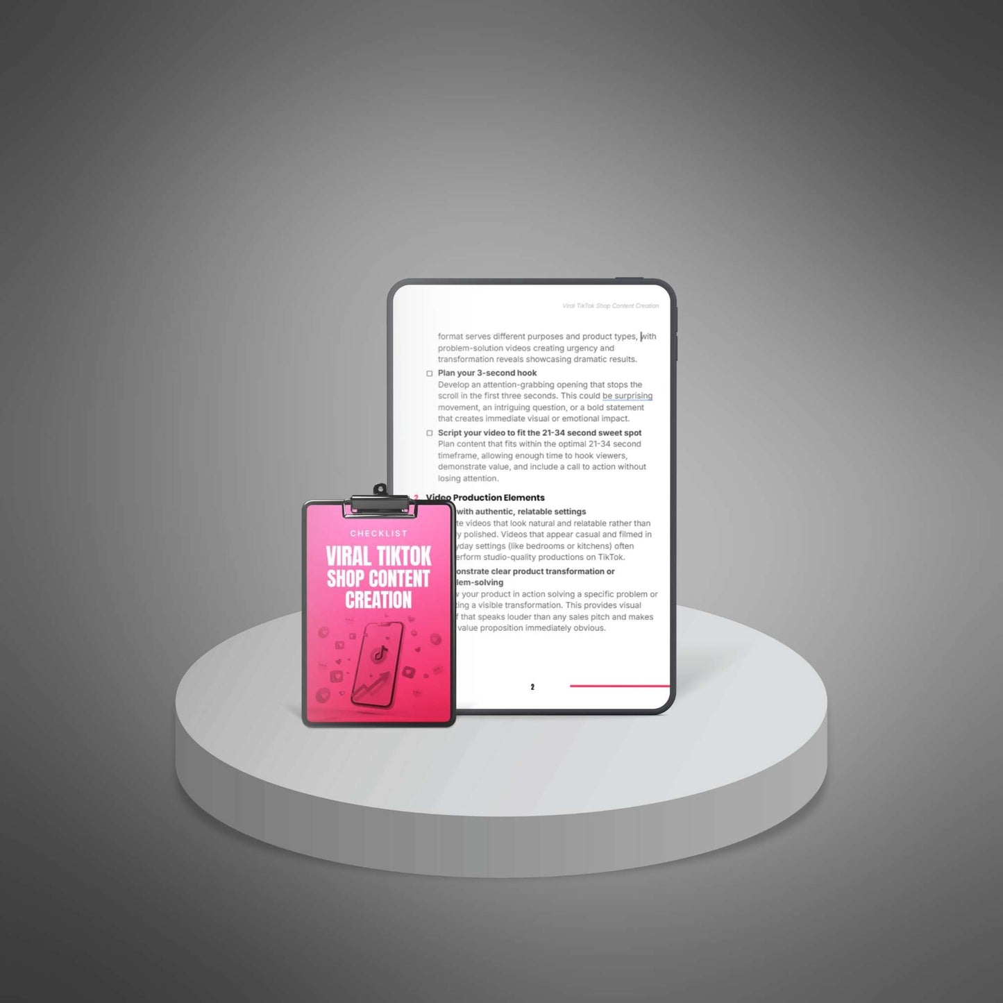 Viral TikTok Shop Content Creation - Check sheet