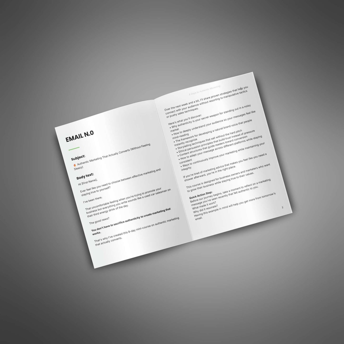 8 Days to Authentic Marketing - Mini-Course
