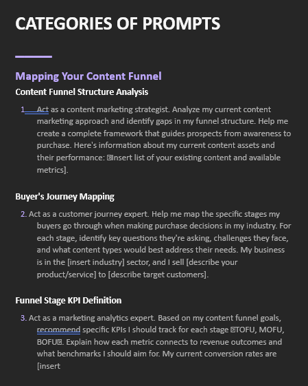 Content Funnel Builder - Prompts