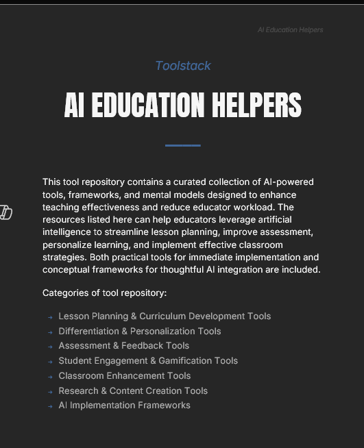 AI Education Helpers