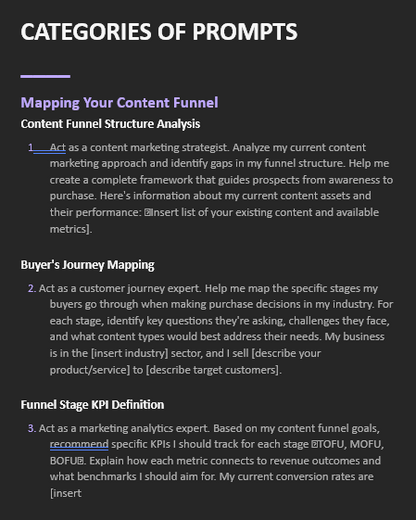 Content Funnel Builder - Prompts
