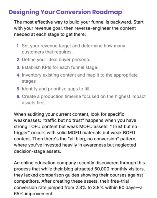 Converting Content Funnel - eBook