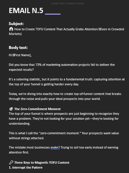Create Your Content Funnel – Mini-Course e-book: